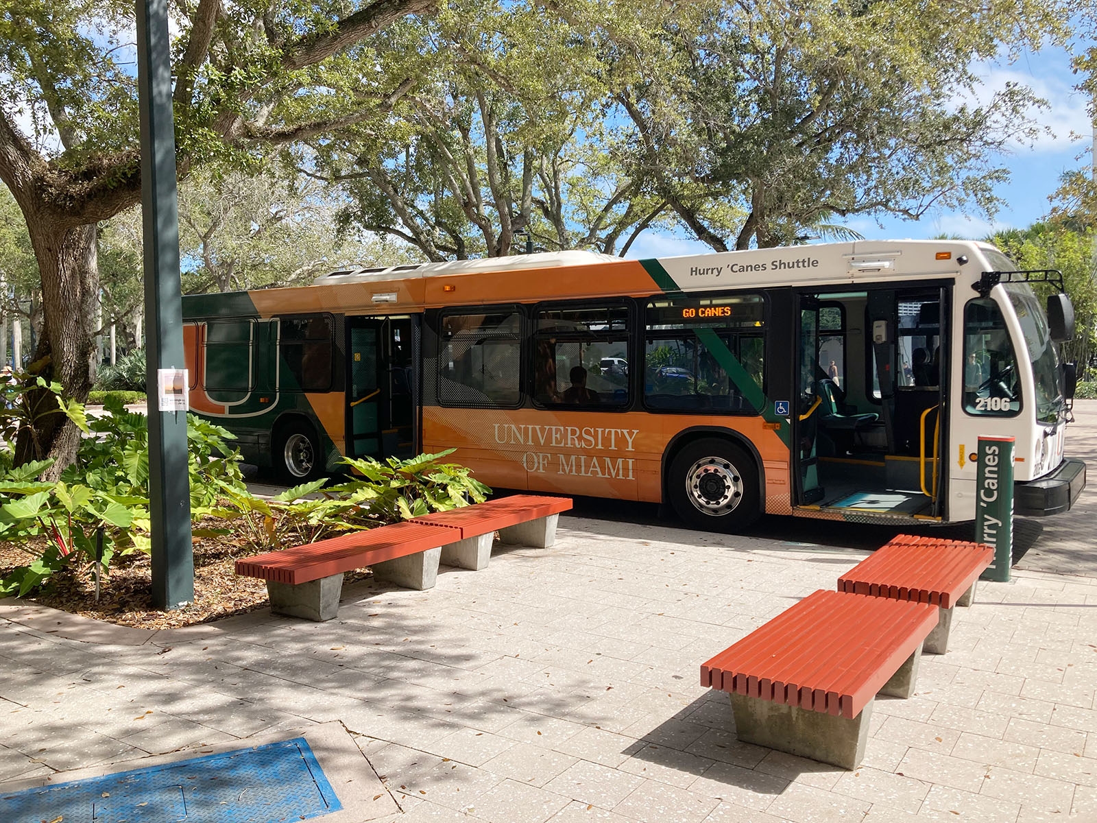 u miami shuttle bus A U Miami shuttle bus